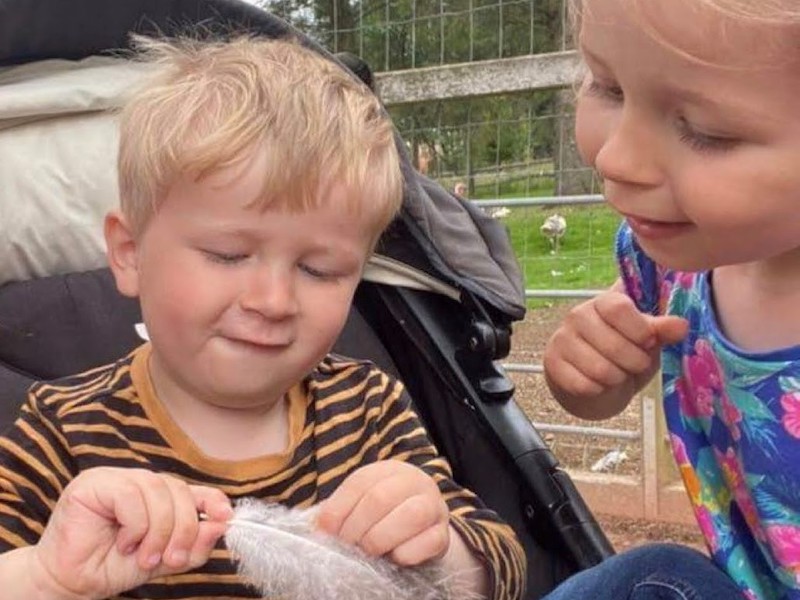 two young children at chicken and egg club